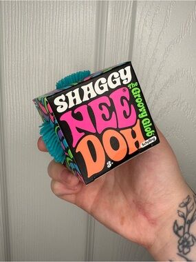 NeeDoh The Groovy Glob Squish Stress Ball Toy Nee Doh - Teal Blue